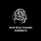 ANEL EM PRATA 750 - ROSA VAZADA - ANE00010