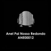 ANEL EM PRATA 750 - PAI NOSSO REDONDO - ANE00012