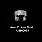 ANEL EM PRATA 750 - ORAÇÃO AVE MARIA - ANE00015