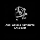 ANEL EM PRATA 750 - CAVALO RAMPANTE - ANE00004