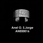 ANEL EM PRATA 750 - ORAÇÃO SÃO JORGE - ANE00016