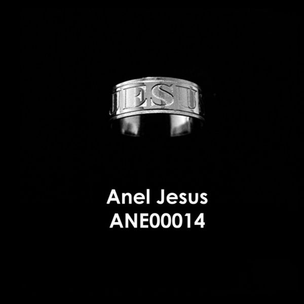 ANEL EM PRATA 750 - JESUS - ANE00014